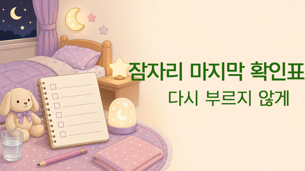 불 끄고 다시 부르는 아이를 위한 잠자리 마지막 확인표 썸네일 이미지